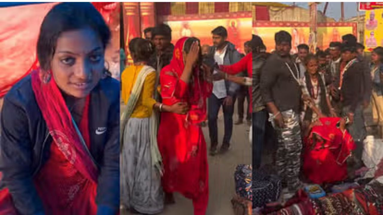 लोगों से बचने के लिए कंबल ओढ़कर भाग रही Monalisa, देखें हैरान कर देने वाला Viral Video 1 monalisa