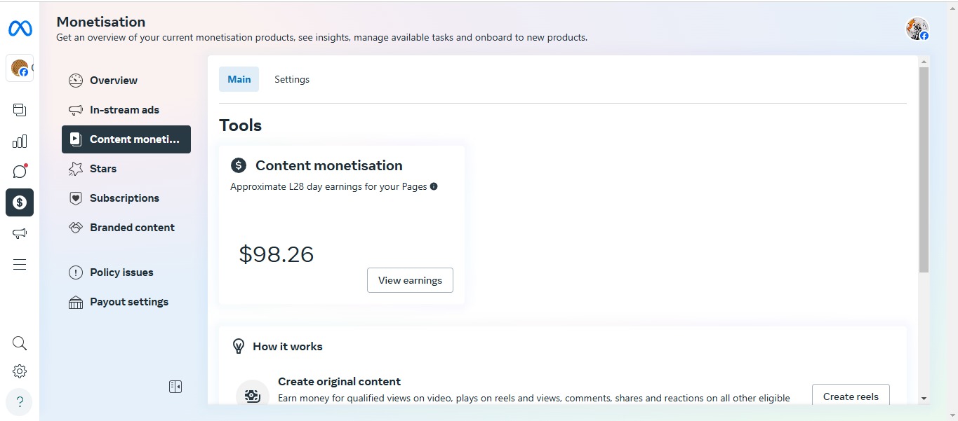 Facebook Monetization Program