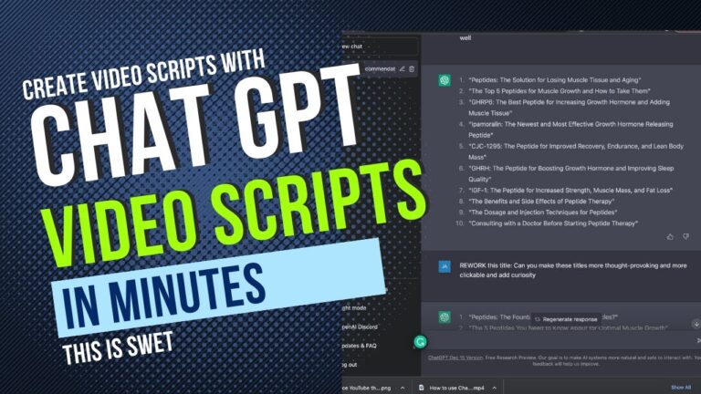 How to Write YouTube Scripts with ChatGPT