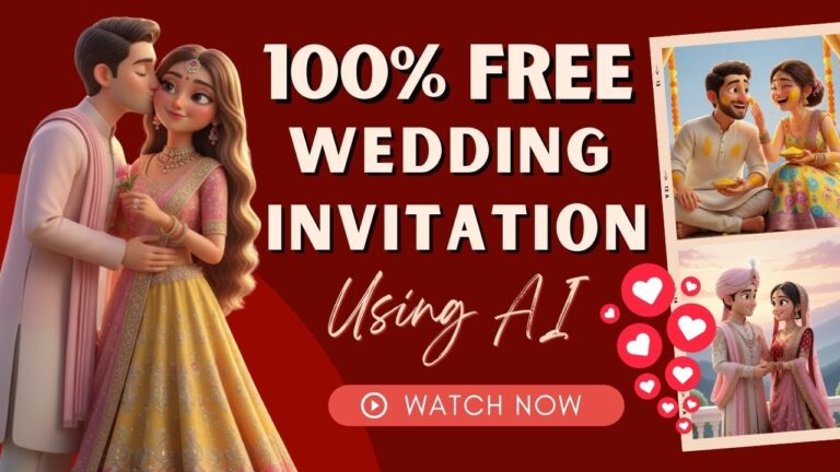 Create 100% Free & Unlimited Viral Wedding Invitations with AI (Step-by-Step Guide)