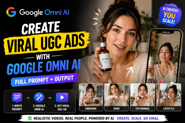Create Viral UGC Ads with Google Omni AI (Full Prompt + Output)