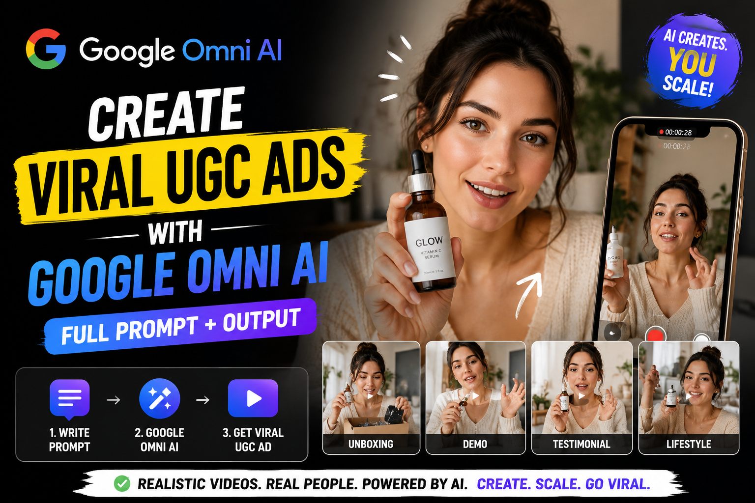 Create Viral UGC Ads with Google Omni AI (Full Prompt + Output) 1 Create Viral UGC Ads with Google Omni AI (Full Prompt + Output)