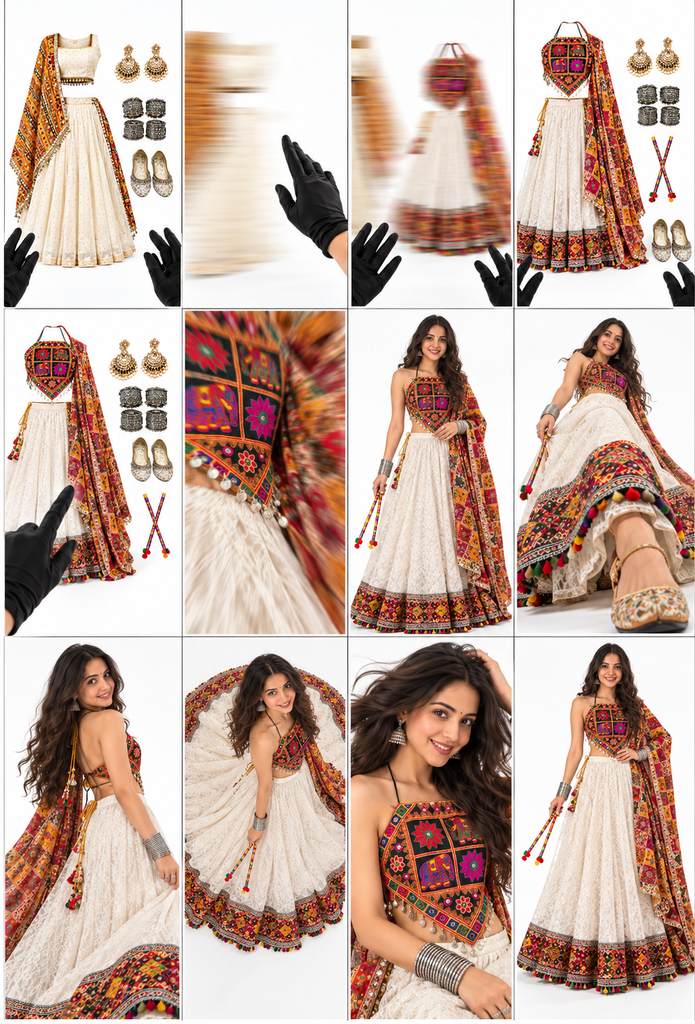 Twelve Panel Indian Fashion Storyboard